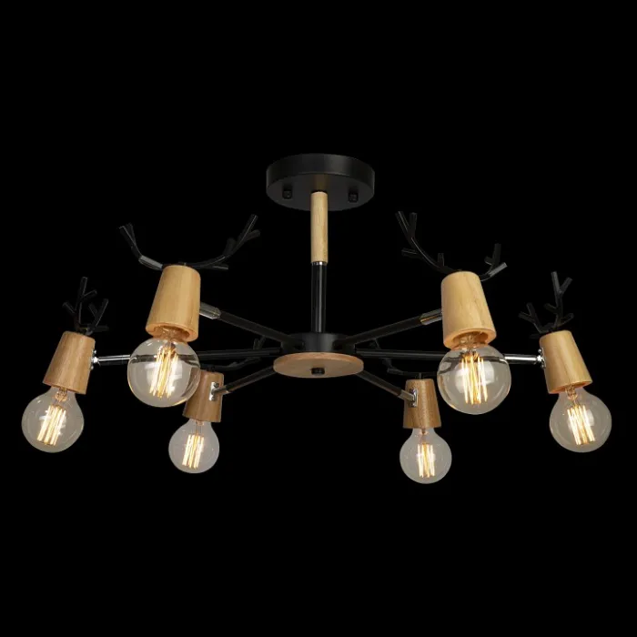 Люстра на штанге Loft it Sven 10024/6 Black от ImperiumLoft