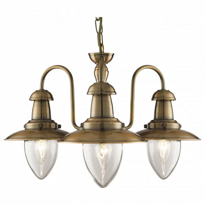 Подвесная люстра Arte Lamp Fisherman A5518LM-3RB Цвет арматуры бронза Цвет плафонов прозрачный от ImperiumLoft