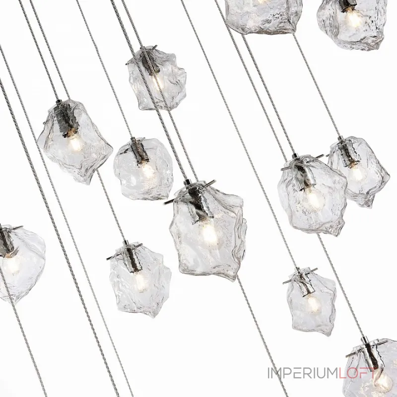 Подвесная люстра ST-Luce Portici SL1175.103.18 Цвет арматуры серый Цвет плафонов неокрашенный Подвесная люстра ST-Luce Portici SL1175.103.18 Цвет арматуры серый Цвет плафонов неокрашенный