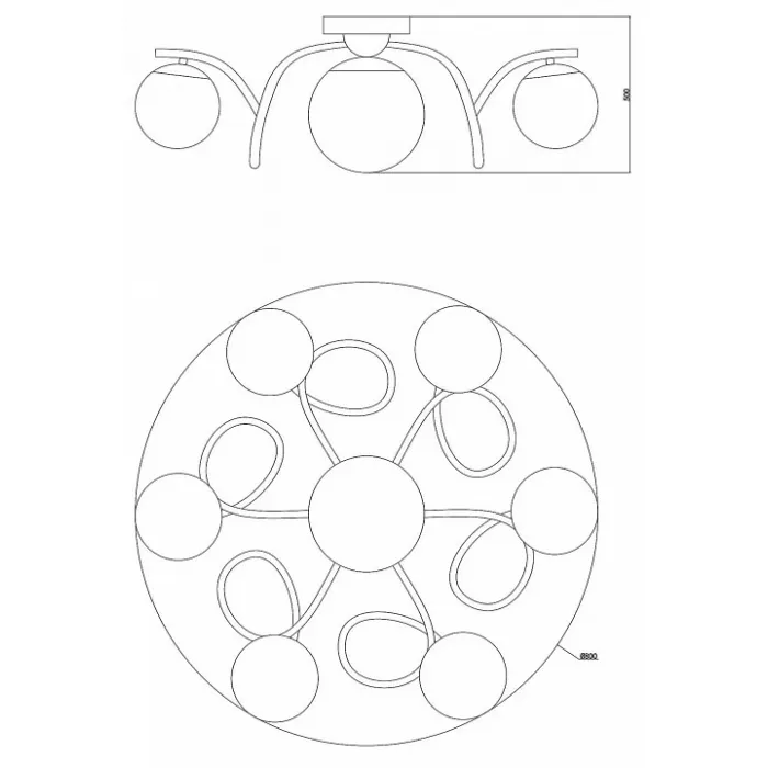 Потолочная люстра Moderli Circle V1150-5C от ImperiumLoft