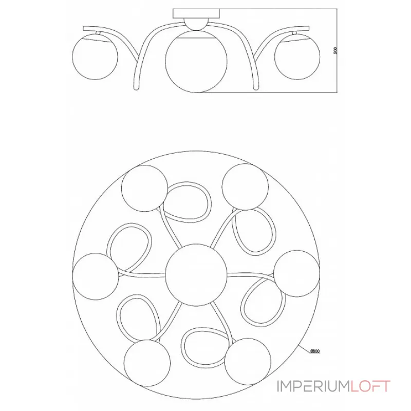 Потолочная люстра Moderli Circle V1150-5C