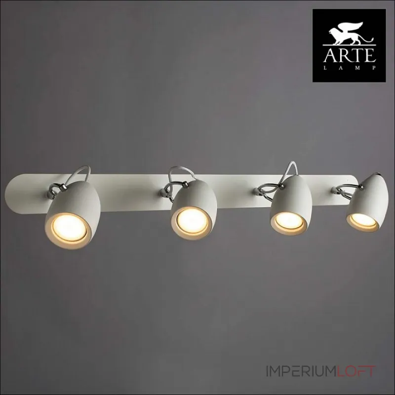Спот Arte Lamp Atlantis A4004PL-4WH Цвет арматуры белый Цвет плафонов белый Спот Arte Lamp Atlantis A4004PL-4WH Цвет арматуры белый Цвет плафонов белый