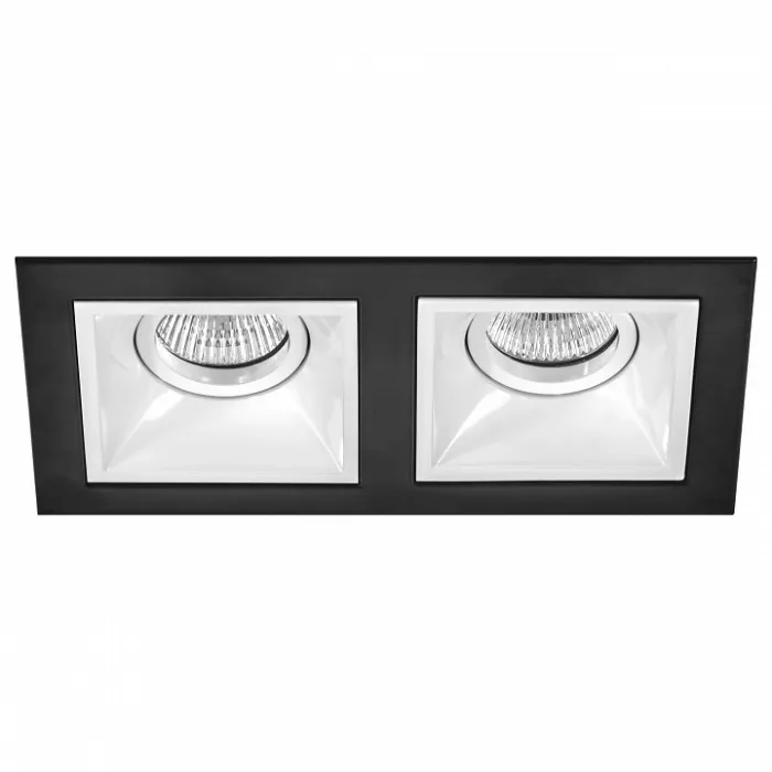 Встраиваемый светильник Lightstar Domino D5270606 цвет арматуры черно-белый от ImperiumLoft