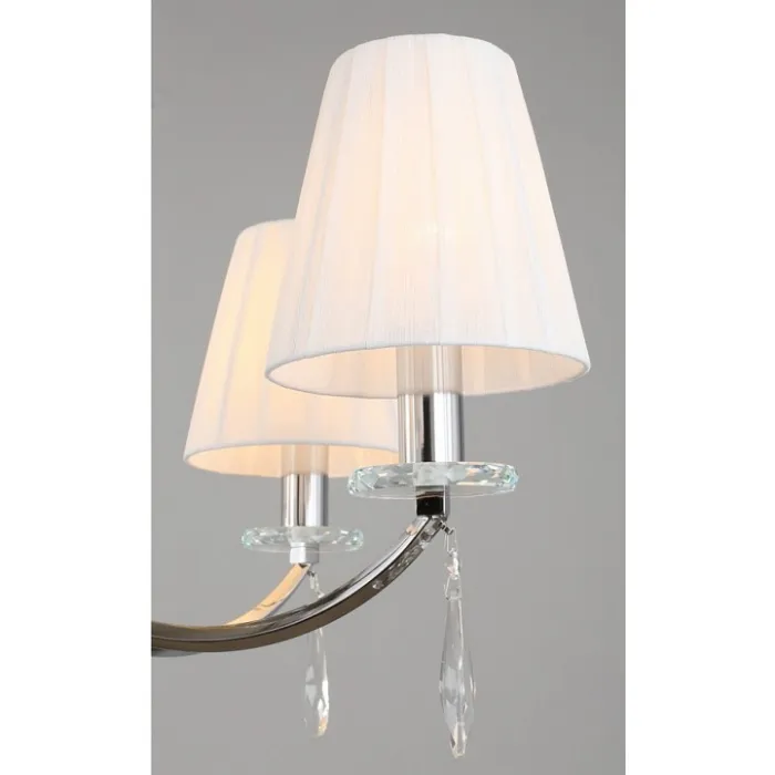 Подвесная люстра Omnilux Breguzzo OML-57703-06 Цвет арматуры хром Цвет плафонов белый от ImperiumLoft