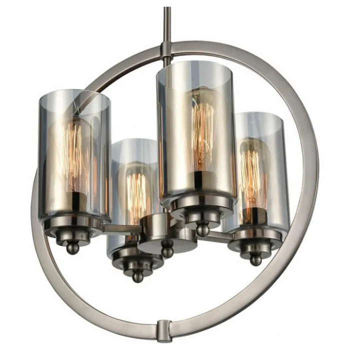 Подвесная люстра Vele Luce Chiedo 742 VL4075P04 Цвет арматуры серебро Цвет плафонов серый от ImperiumLoft
