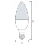 Лампа светодиодная Horoz Electric 001-003-0007 E14 7Вт 3000K HRZ00002241