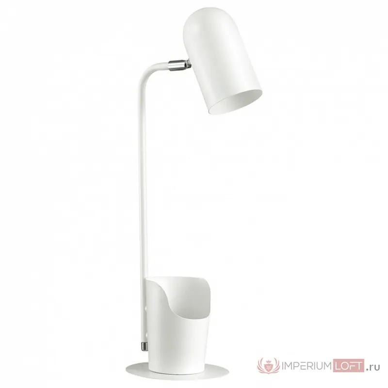 Настольная лампа офисная Lumion Ejen 3689/1T Цвет арматуры белый Цвет плафонов белый от ImperiumLoft