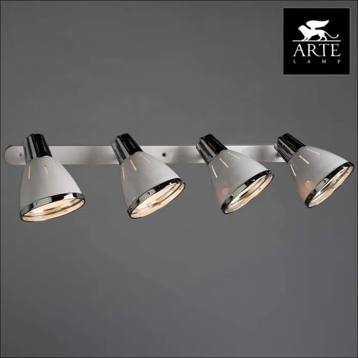 Спот Arte Lamp Marted A2215PL-4WH Цвет арматуры хром Цвет плафонов белый от ImperiumLoft