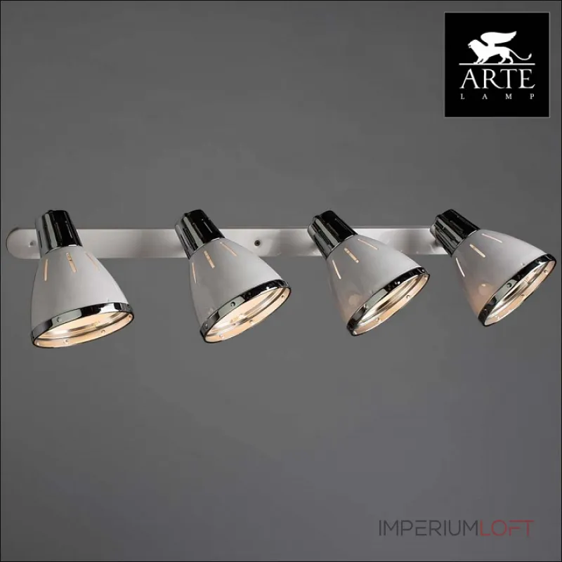 Спот Arte Lamp Marted A2215PL-4WH Цвет арматуры хром Цвет плафонов белый Спот Arte Lamp Marted A2215PL-4WH Цвет арматуры хром Цвет плафонов белый