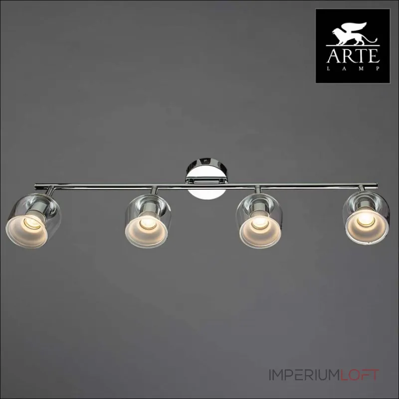 Спот Arte Lamp Echeggio A1558PL-4CC Цвет арматуры хром Цвет плафонов прозрачный