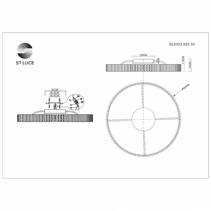 Потолочная люстра ST-Luce Estense SL6203.402.50 от ImperiumLoft