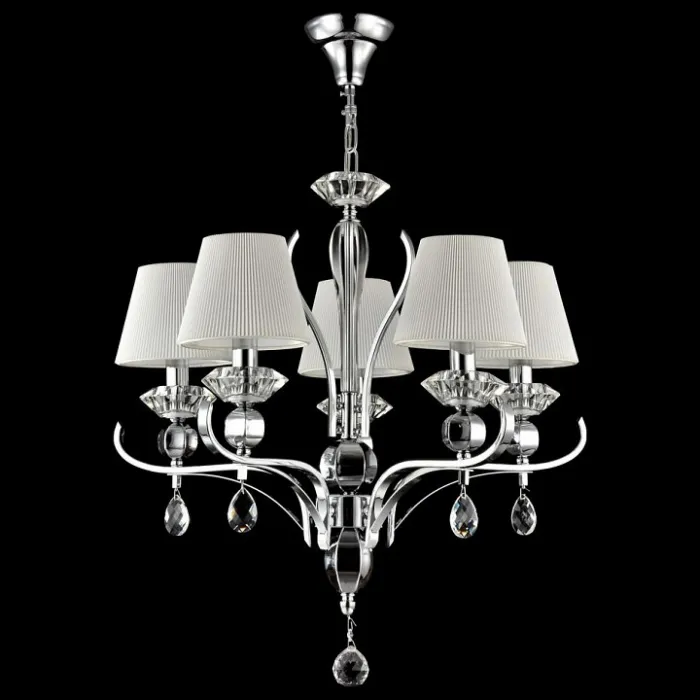 Подвесная люстра Maytoni Smusso MOD560-05-N Цвет арматуры хром Цвет плафонов белый от ImperiumLoft