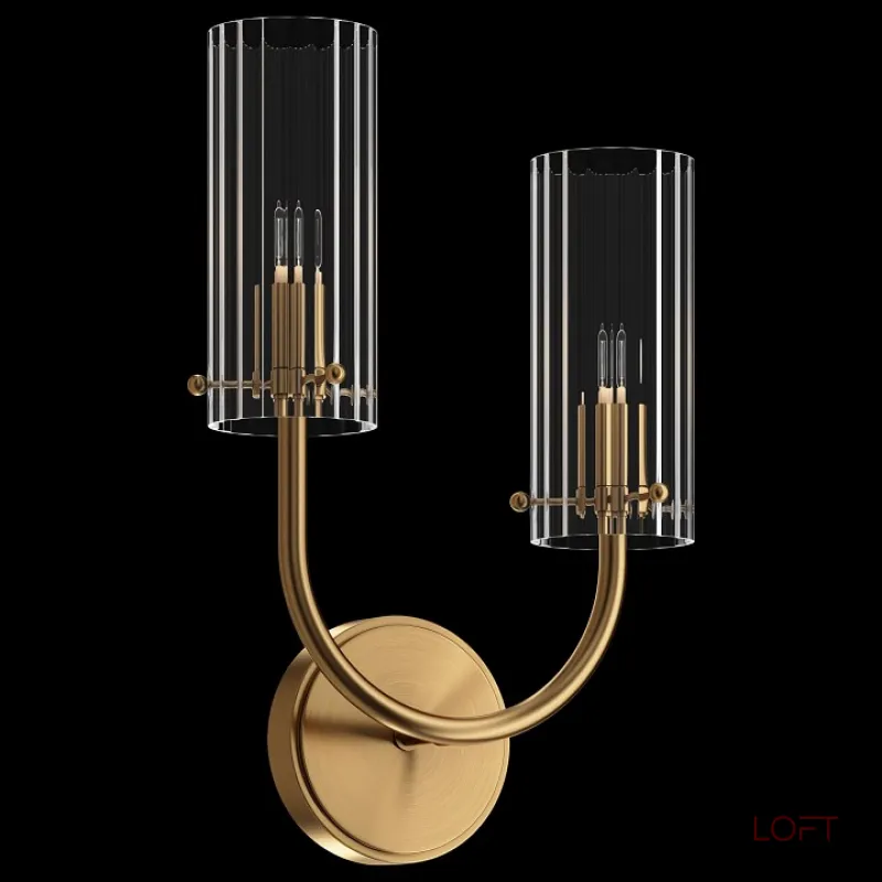 Бра Maytoni Arco MOD223WL-02BS Цвет арматуры латунь Цвет плафонов прозрачный от ImperiumLoft Бра Maytoni Arco MOD223WL-02BS Цвет арматуры латунь Цвет плафонов прозрачный от ImperiumLoft