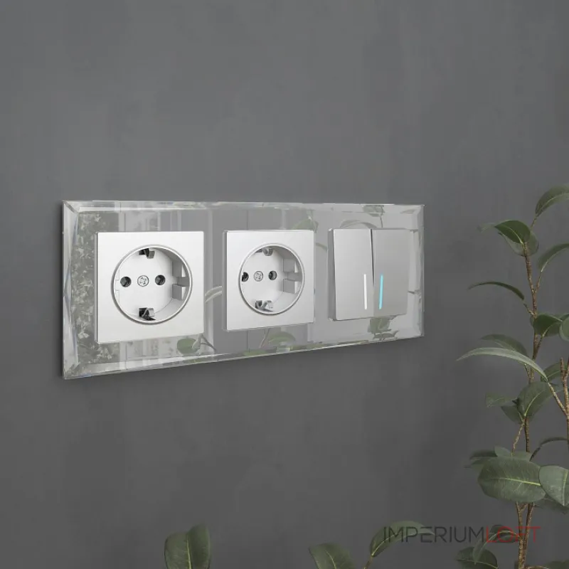 Рамка на 3 поста Werkel Diamant (зеркальный) W0031220 от ImperiumLoft