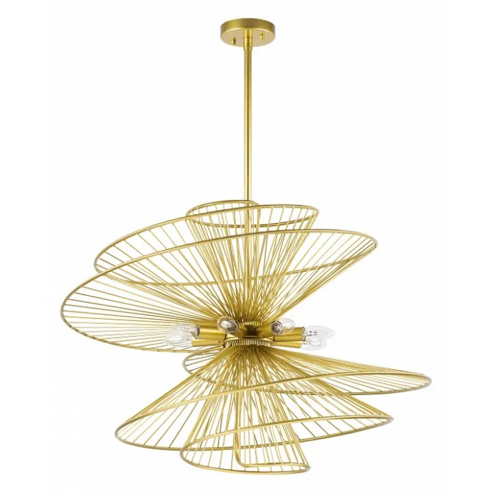 Люстра на штанге Lightstar Zeta 728183 Цвет арматуры золото Цвет плафонов золото от ImperiumLoft