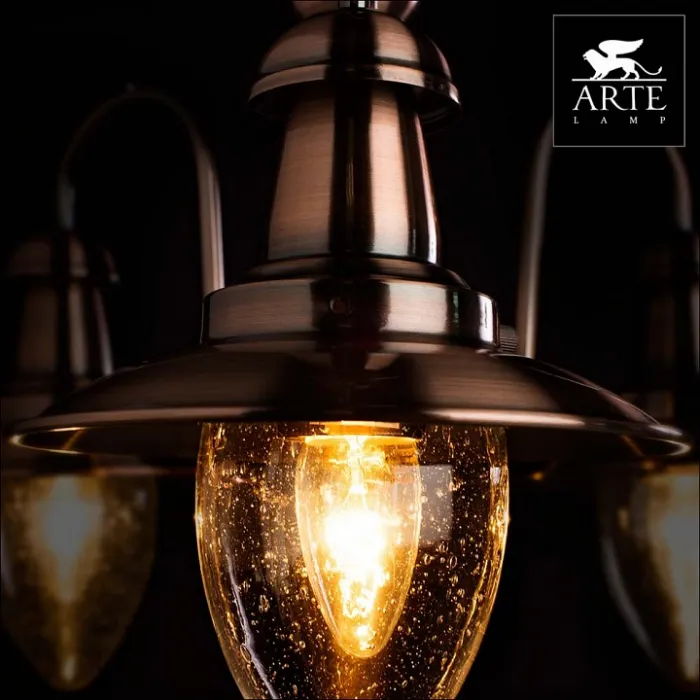 Подвесная люстра Arte Lamp Fisherman A5518LM-3RB Цвет арматуры бронза Цвет плафонов прозрачный от ImperiumLoft