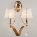 Бра Eurosvet 60063 60063/2 золото Цвет плафонов белый Цвет арматуры золото от ImperiumLoft