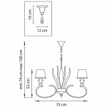 Подвесная люстра Lightstar Antique 783081 Цвет арматуры бронза Цвет плафонов кремовый от ImperiumLoft