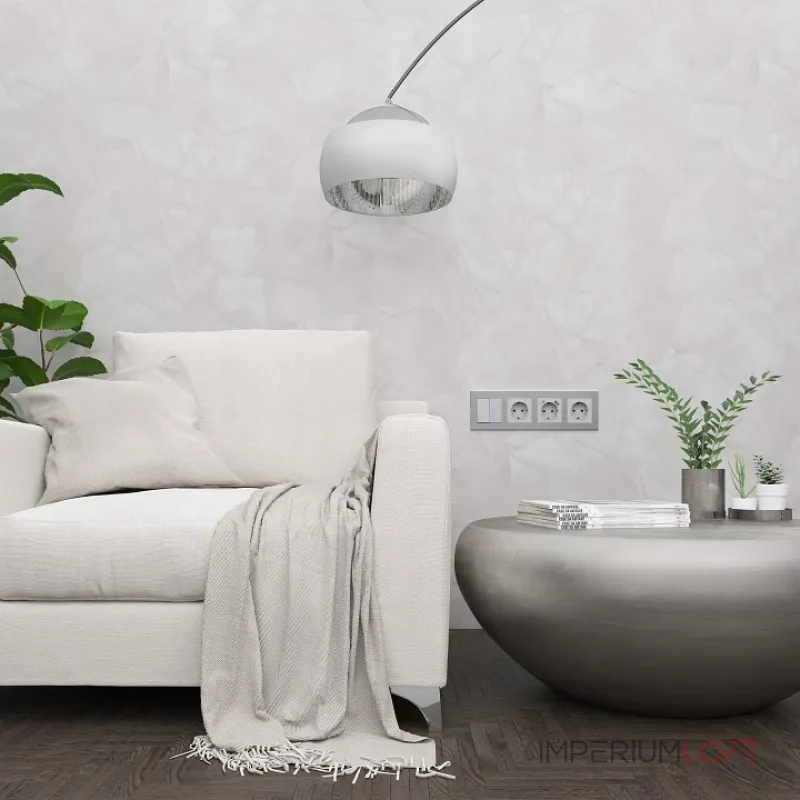 Рамка на 4 поста Werkel Aluminium (алюминий) W0041706 Цвет арматуры серебро