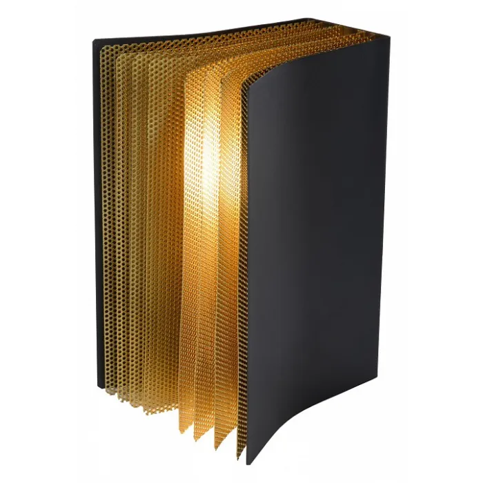Настольная лампа декоративная Lucide Extravaganza Livret 78596/01/30 Цвет плафонов золото Цвет арматуры черный от ImperiumLoft