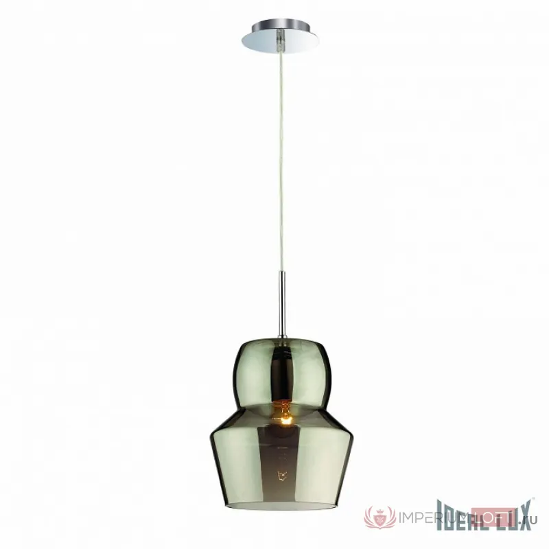 Подвесной светильник Ideal Lux Zeno ZENO SP1 BIG FUME&#039; Цвет арматуры хром Цвет плафонов серый от ImperiumLoft