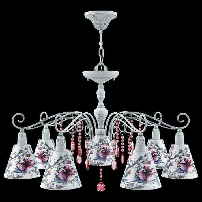 Подвесная люстра Lamp4You Provence 18 E4-07-G-LMP-O-13-CRL-E4-07-PK-DN Цвет плафонов белый от ImperiumLoft