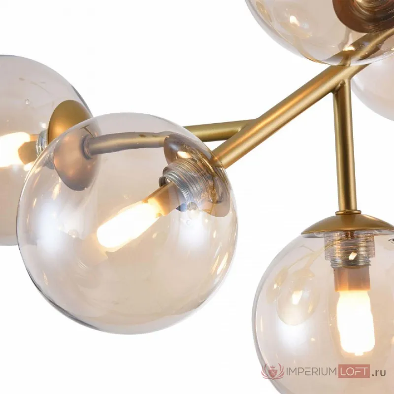 Потолочная люстра Maytoni Dallas MOD545PL-12G Цвет арматуры золото Цвет плафонов янтарный от ImperiumLoft