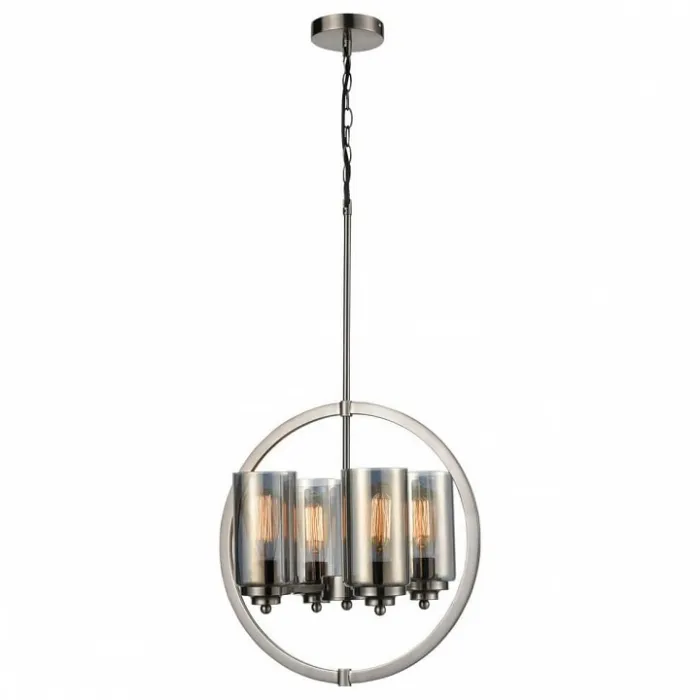 Подвесная люстра Vele Luce Chiedo 742 VL4075P04 Цвет арматуры серебро Цвет плафонов серый от ImperiumLoft