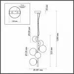 Подвесной светильник Odeon Light Tovi 4818/6 Цвет плафонов прозрачный Цвет арматуры черный от ImperiumLoft