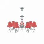 Подвесная люстра Lamp4You Classic 17 E3-07-G-LMP-O-26 Цвет арматуры серый Цвет плафонов красный от ImperiumLoft