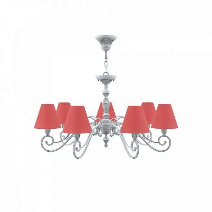 Подвесная люстра Lamp4You Classic 17 E3-07-G-LMP-O-26 Цвет арматуры серый Цвет плафонов красный от ImperiumLoft