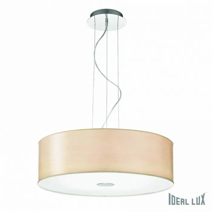 Подвесной светильник Ideal Lux Woody WOODY SP5 WOOD Цвет арматуры хром Цвет плафонов кремовый от ImperiumLoft