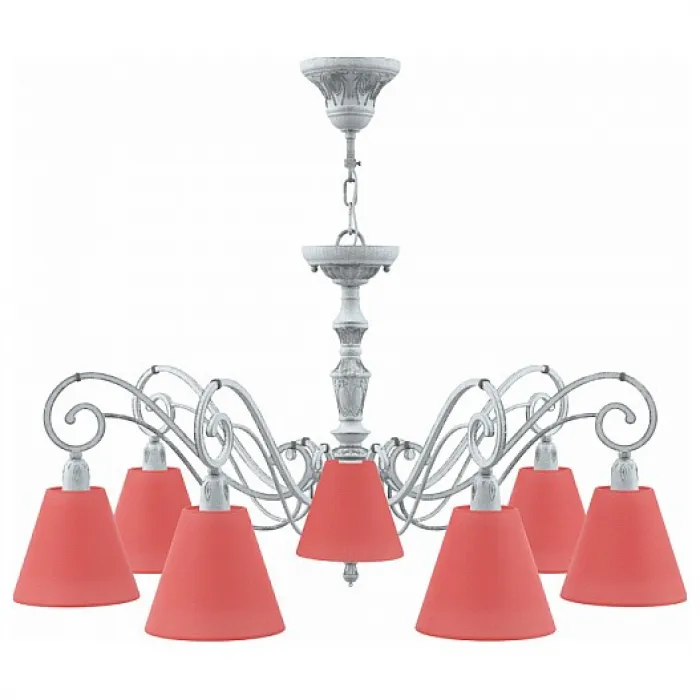 Подвесная люстра Lamp4You Classic 17 E3-07-G-LMP-O-26 Цвет арматуры серый Цвет плафонов красный от ImperiumLoft