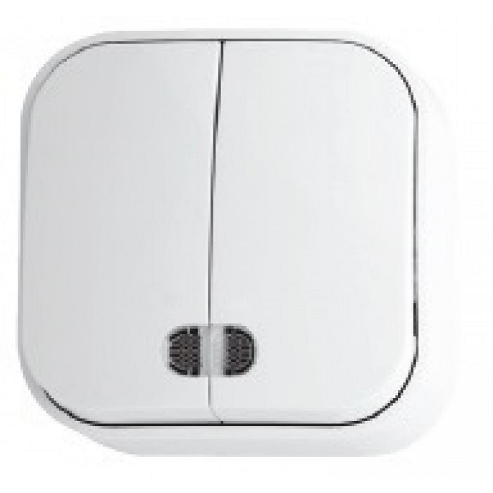 Выключатель двухклавишный Horoz Electric Eva HRZ01001489 от ImperiumLoft