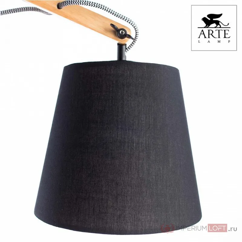 Настольная лампа декоративная Arte Lamp Pinocchio A5700LT-1BK Цвет арматуры коричневый Цвет плафонов черный от ImperiumLoft