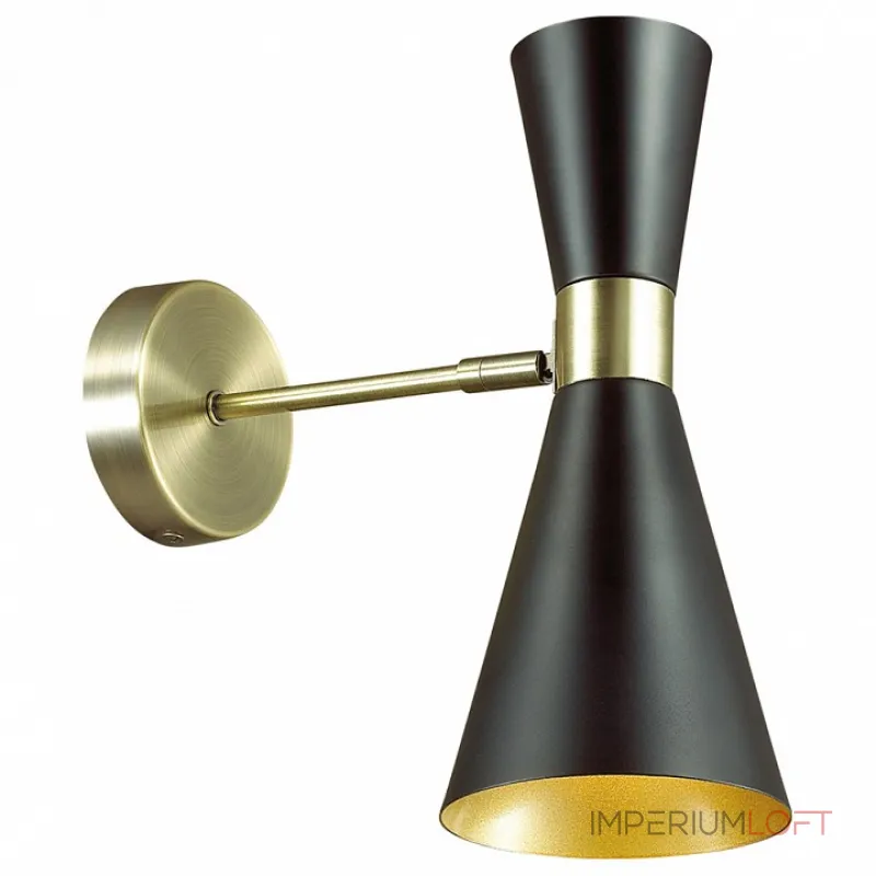 Бра Lumion Quinn 3662/1W Цвет арматуры бронза Цвет плафонов черный