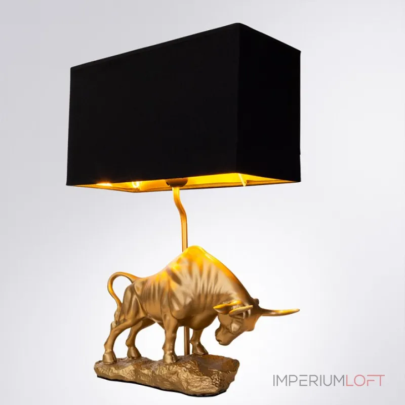 Настольная лампа декоративная Arte Lamp Iklil A4014LT-1GO Цвет арматуры Желтый Цвет плафонов Черный
