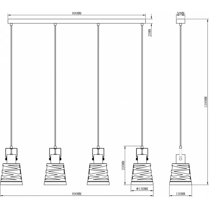 Подвесной светильник Moderli Ekaterina V3021-4P от ImperiumLoft