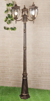 Фонарный столб Elektrostandard Andromeda Andromeda F/3 (GLYF-8024F/3) черное золото