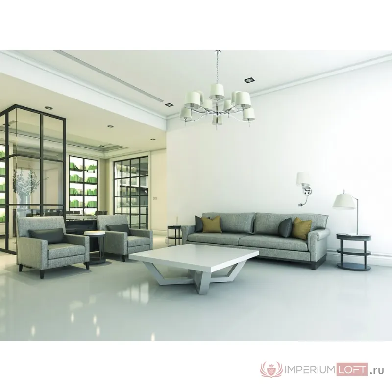 Подвесная люстра Divinare Soprano 1341/02 LM-10 Цвет плафонов кремовый Цвет арматуры хром от ImperiumLoft