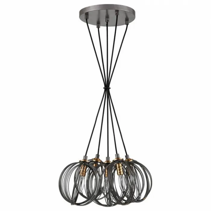 Подвесной светильник Vele Luce Incredibile 654 VL6212P05 Цвет арматуры серебро Цвет плафонов серебро от ImperiumLoft