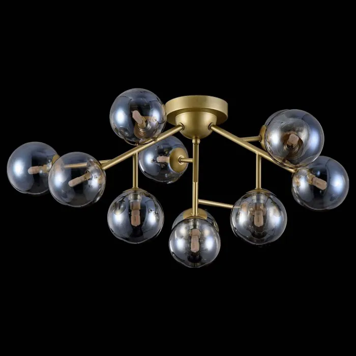 Потолочная люстра Maytoni Dallas MOD545PL-12G Цвет арматуры золото Цвет плафонов янтарный от ImperiumLoft
