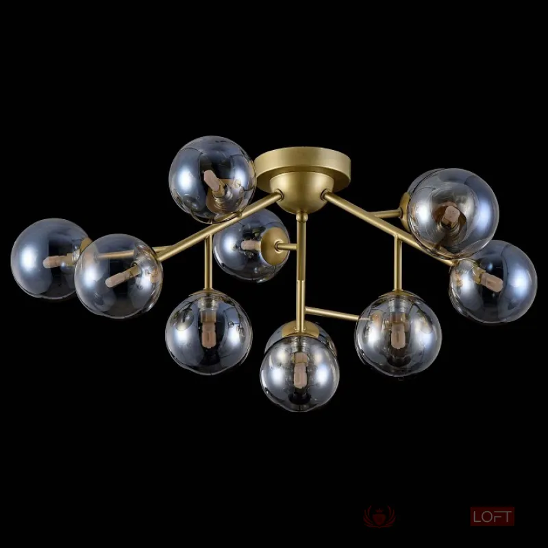 Потолочная люстра Maytoni Dallas MOD545PL-12G Цвет арматуры золото Цвет плафонов янтарный от ImperiumLoft