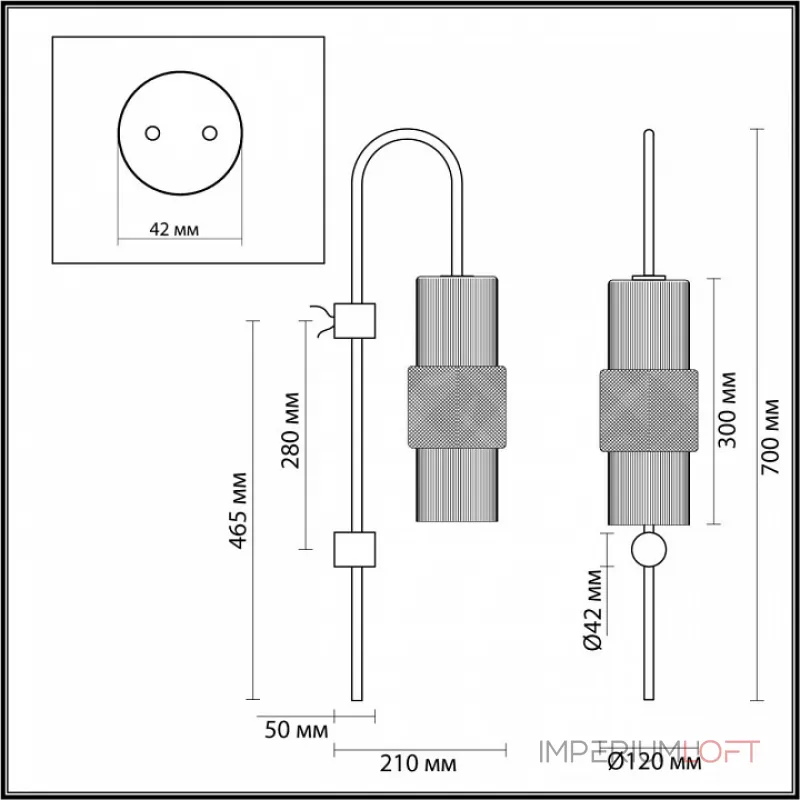 Бра Odeon Light Pimpa 1 5017/1W