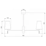 Люстра на штанге Eurosvet Milazzo 60137/8 золото от ImperiumLoft