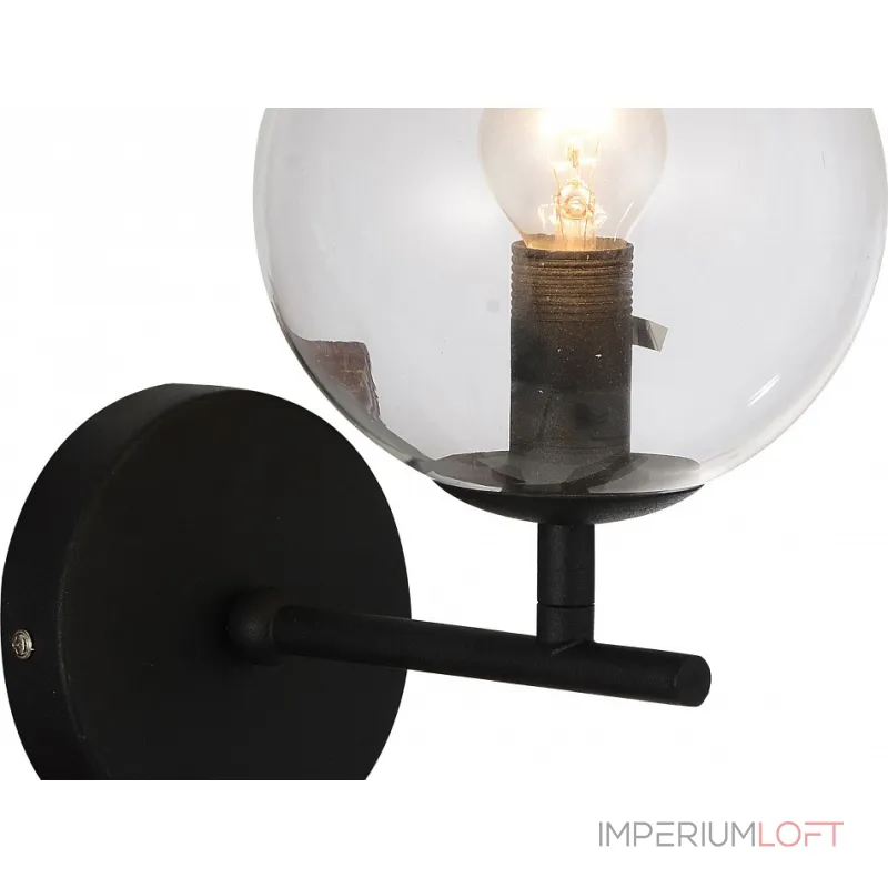 Бра Favourite Schoppen 1491-1W Цвет арматуры черный Цвет плафонов прозрачный от ImperiumLoft Бра Favourite Schoppen 1491-1W Цвет арматуры черный Цвет плафонов прозрачный от ImperiumLoft