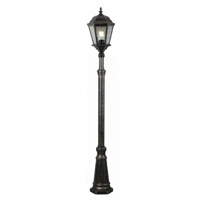 Фонарный столб Arte Lamp Genova A1207PA-1BN Цвет арматуры золото Цвет плафонов прозрачный от ImperiumLoft