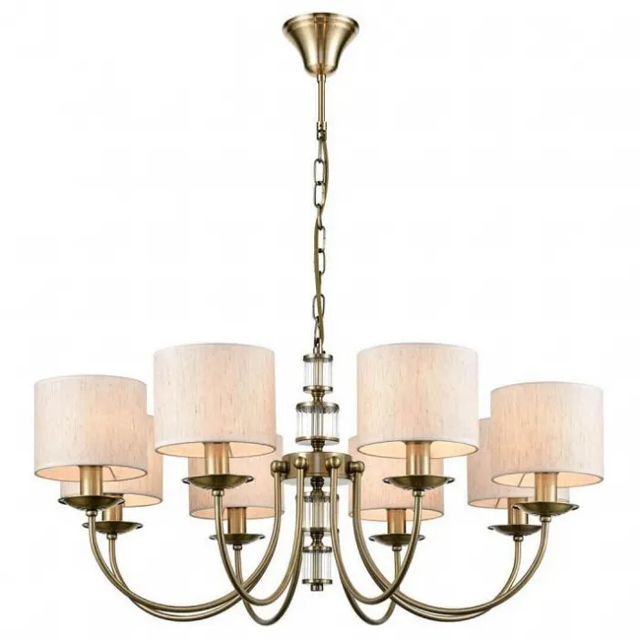 Подвесная люстра Vele Luce Soprano VL4194P08 Цвет арматуры бронза Цвет плафонов кремовый от ImperiumLoft