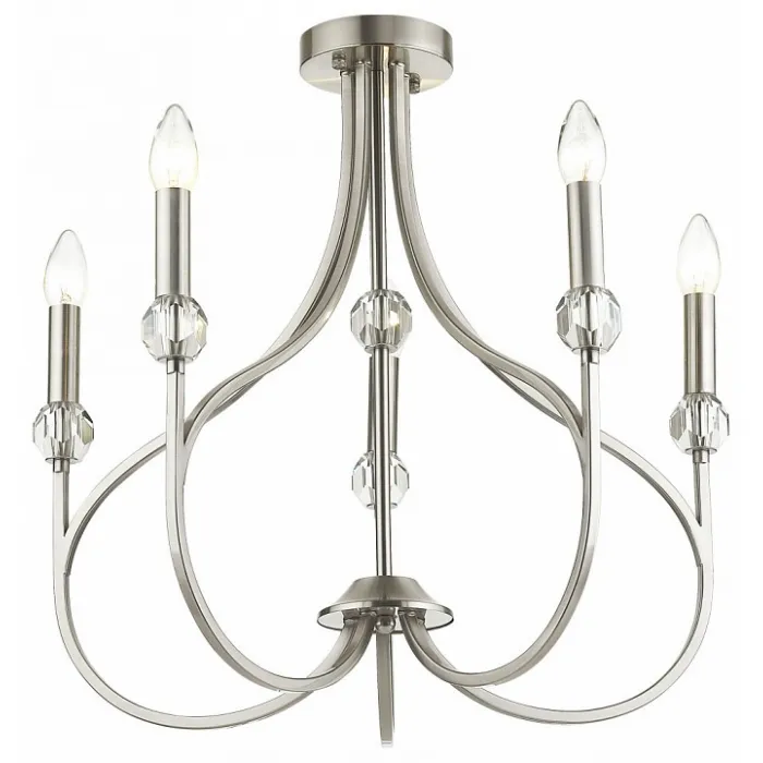 Люстра на штанге Lumion Mackenzie 4495/5C Цвет арматуры никель от ImperiumLoft