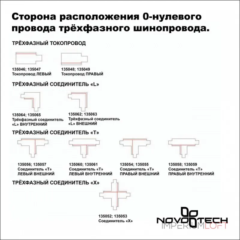 Соединитель T-образный для треков Novotech Port 135060